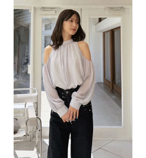 MERCURYDUO「シフォンアメスリオフショルブラウス」|シャツ・ブラウス|