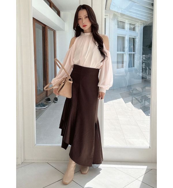 MERCURYDUO「シフォンアメスリオフショルブラウス」|シャツ・ブラウス|