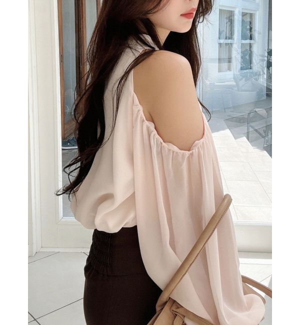 MERCURYDUO「シフォンアメスリオフショルブラウス」|シャツ・ブラウス|