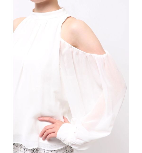 MERCURYDUO「シフォンアメスリオフショルブラウス」|シャツ・ブラウス|