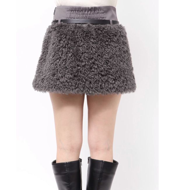 MERCURYDUO「プードルファーライクミニスカート」|スカート|