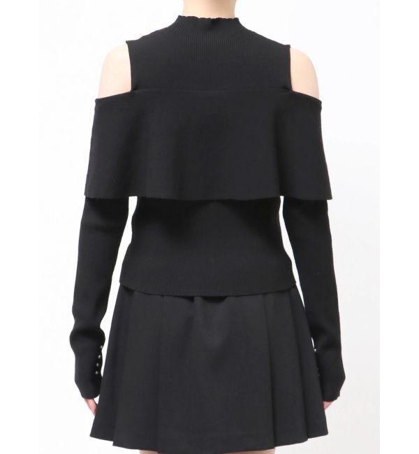 MERCURYDUO「オフショルリボンパールニット」|ニット・セーター|