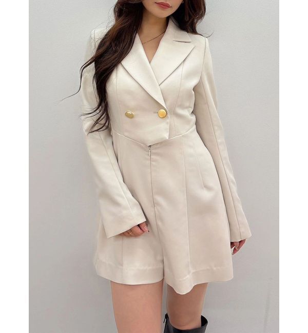 MERCURYDUO「フィットアンドフレアジャケットミニロンパース」|その他|