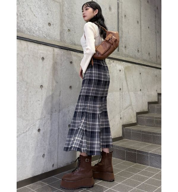 MURUA「プラットフォームレースアップブーツ」|ロングブーツ|