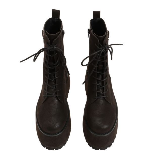 MURUA「プラットフォームレースアップブーツ」|ロングブーツ|
