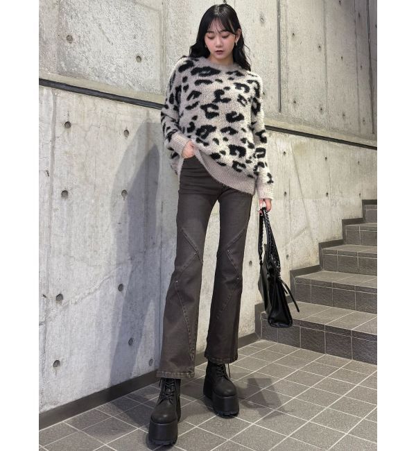 MURUA「プラットフォームレースアップブーツ」|ロングブーツ|