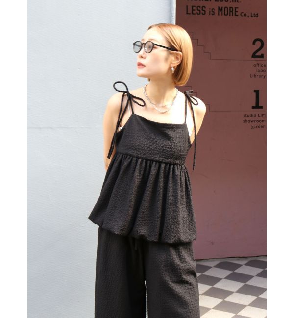 Ungrid「【WEB限定】バルーンデザインジャカードキャミ」|キャミソール|