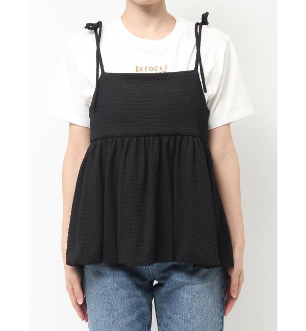 Ungrid「【WEB限定】バルーンデザインジャカードキャミ」|キャミソール|