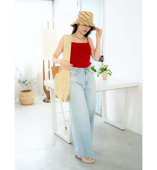 Ungrid「スクエアネックニットキャミ」|キャミソール|