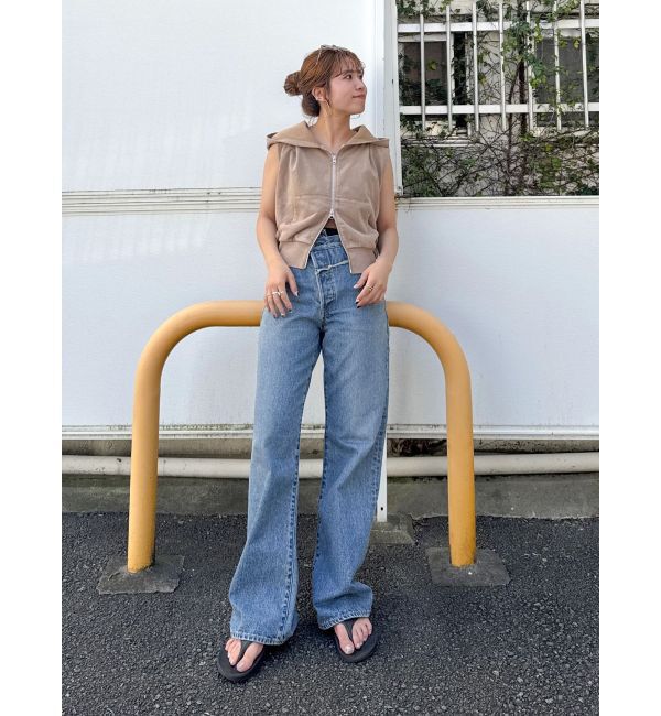 Ungrid「ウエストデザインリメイクデニム」|デニム|
