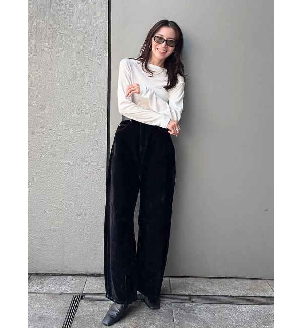 Ungrid「オフショルデザインシアーロングスリーブTee」|Tシャツ・カットソー|