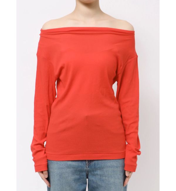 Ungrid「オフショルデザインシアーロングスリーブTee」|Tシャツ・カットソー|