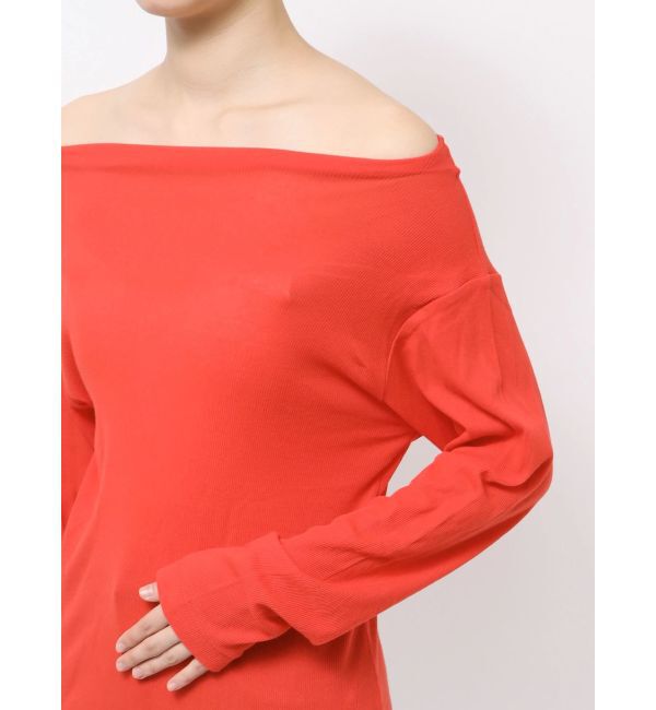 Ungrid「オフショルデザインシアーロングスリーブTee」|Tシャツ・カットソー|