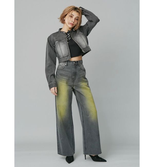 EVRIS「カラールーズワイドデニムパンツ」|デニム|