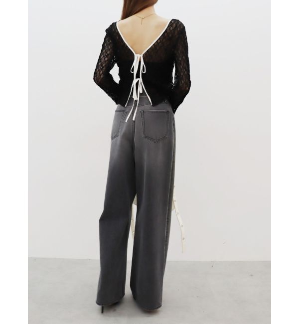 EVRIS「カラールーズワイドデニムパンツ」|デニム|