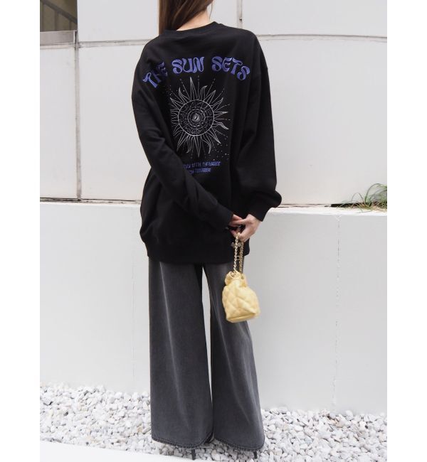 EVRIS「カラールーズワイドデニムパンツ」|デニム|