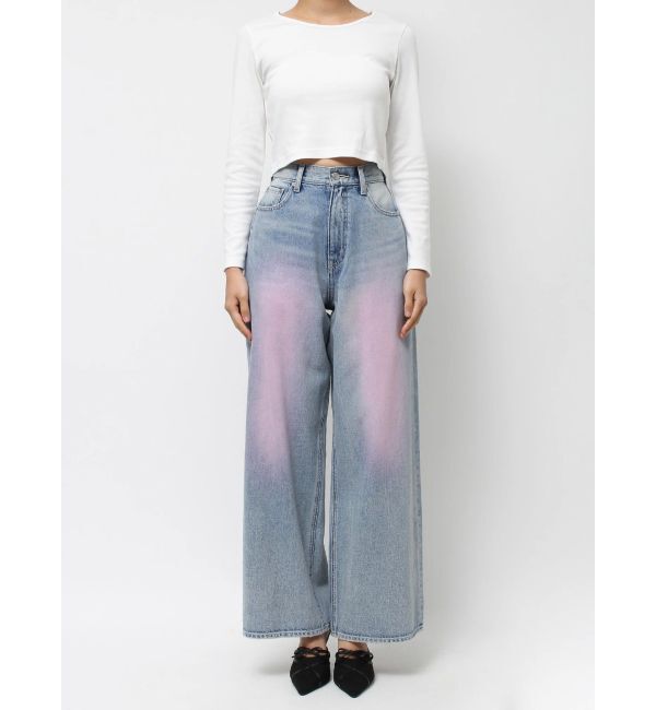 EVRIS「カラールーズワイドデニムパンツ」|デニム|
