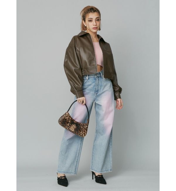 EVRIS「カラールーズワイドデニムパンツ」|デニム|