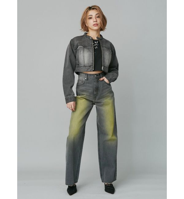 EVRIS「カラールーズワイドデニムパンツ」|デニム|