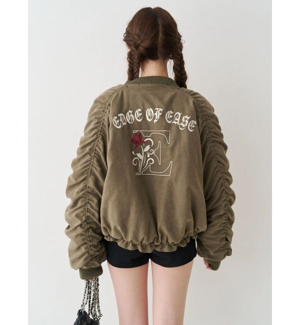 EVRIS「ボリュームギャザーショートMA-1」|ブルゾン・スタジャン|