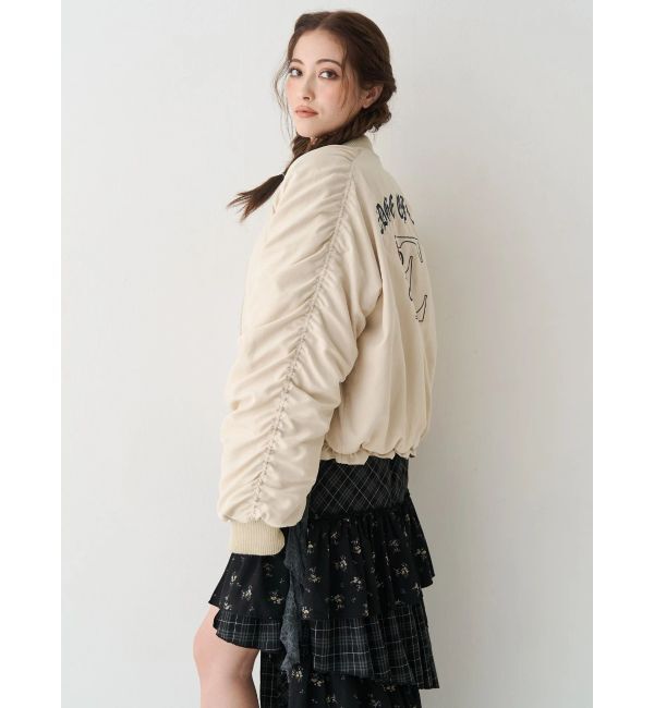 EVRIS「ボリュームギャザーショートMA-1」|ブルゾン・スタジャン|