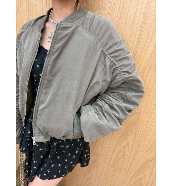 EVRIS「ボリュームギャザーショートMA-1」|ブルゾン・スタジャン|