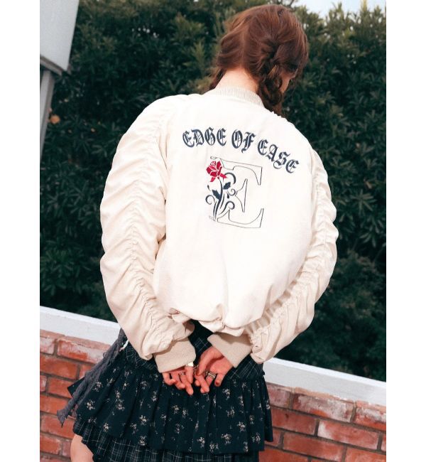 EVRIS「ボリュームギャザーショートMA-1」|ブルゾン・スタジャン|