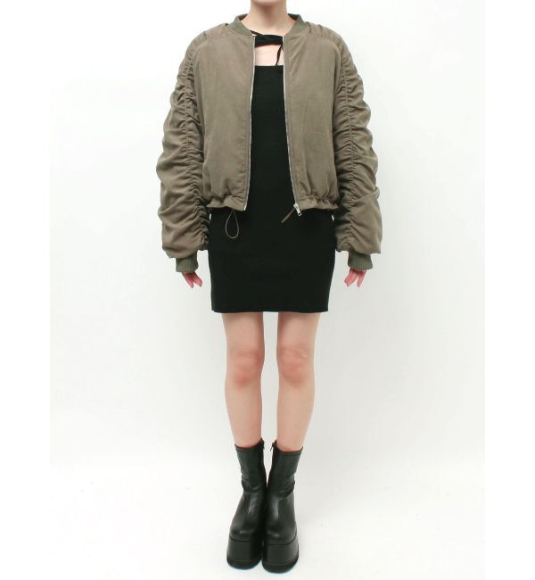 EVRIS「ボリュームギャザーショートMA-1」|ブルゾン・スタジャン|