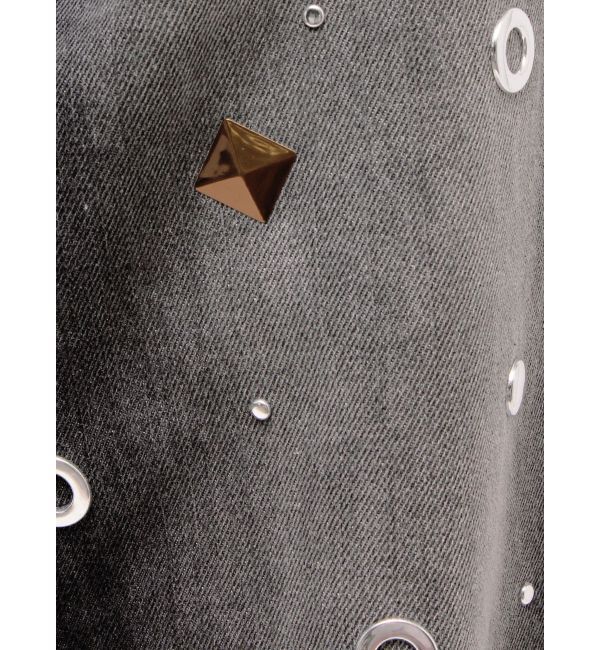 EVRIS「MIX MOTIF ワイドデニムパンツ」|デニム|