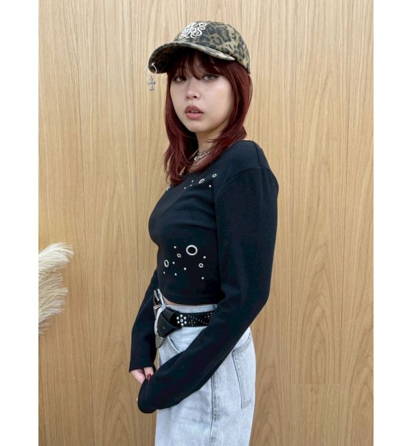 EVRIS「アイレットクロップドロンＴ」|Tシャツ・カットソー|