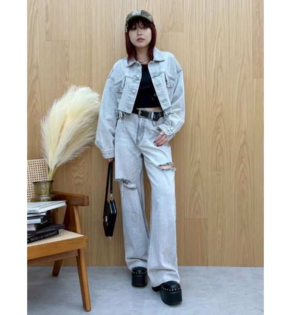 EVRIS「アイレットクロップドロンＴ」|Tシャツ・カットソー|