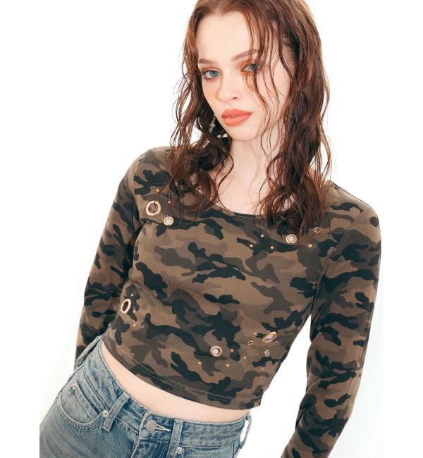 EVRIS「アイレットクロップドロンＴ」|Tシャツ・カットソー|