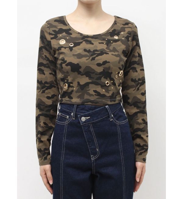 EVRIS「アイレットクロップドロンＴ」|Tシャツ・カットソー|