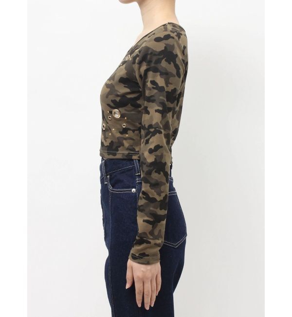 EVRIS「アイレットクロップドロンＴ」|Tシャツ・カットソー|