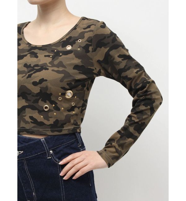 EVRIS「アイレットクロップドロンＴ」|Tシャツ・カットソー|