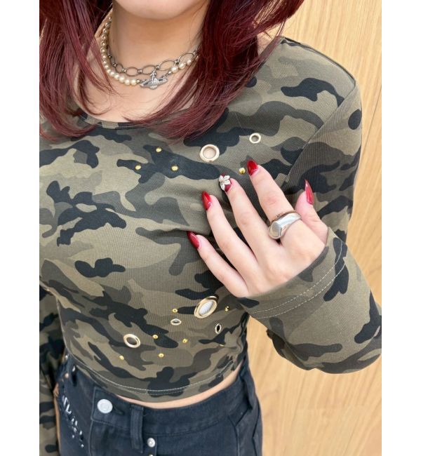 EVRIS「アイレットクロップドロンＴ」|Tシャツ・カットソー|