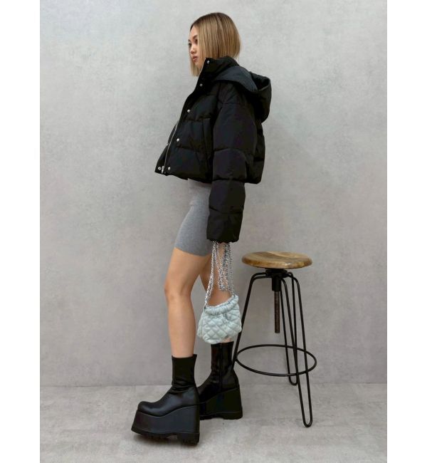 EVRIS「2WAYエアリークロップドブルゾン」|ダウン|