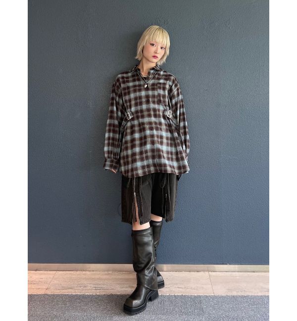 jouetie「ウエストベルトチェックシャツ」|シャツ・ブラウス|