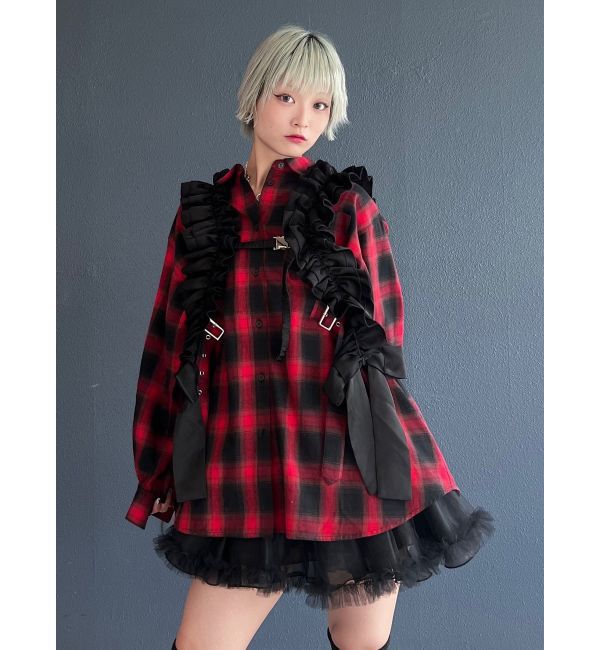 jouetie「ウエストベルトチェックシャツ」|シャツ・ブラウス|