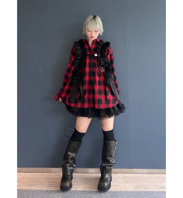 jouetie「ウエストベルトチェックシャツ」|シャツ・ブラウス|
