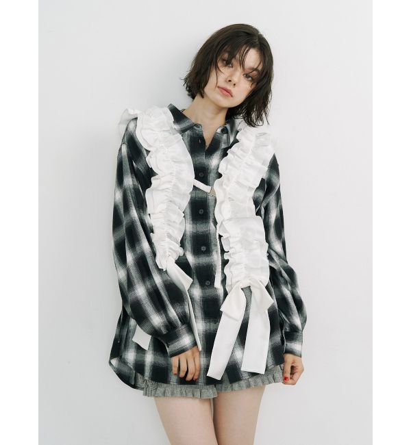 jouetie「ウエストベルトチェックシャツ」|シャツ・ブラウス|