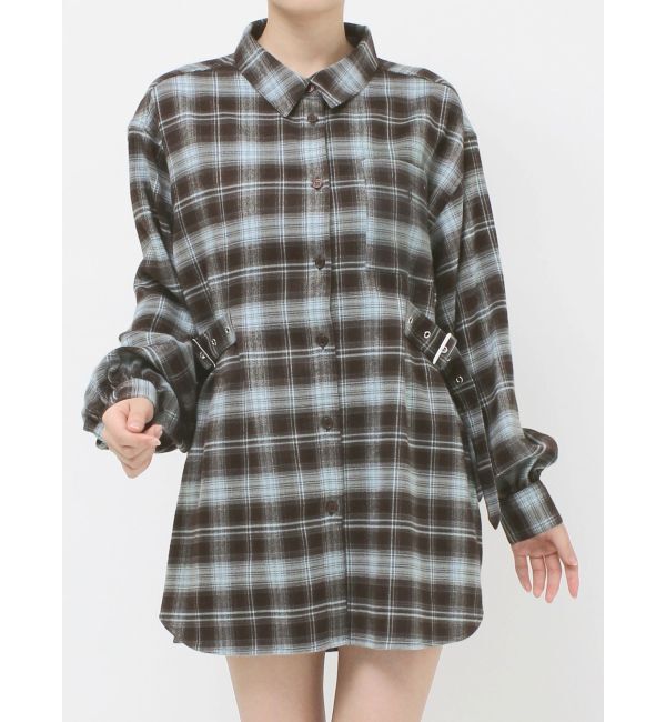 jouetie「ウエストベルトチェックシャツ」|シャツ・ブラウス|