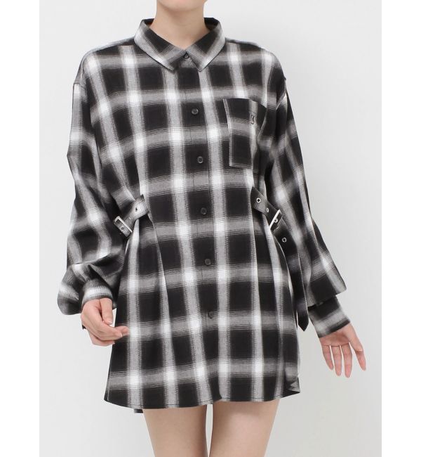 jouetie「ウエストベルトチェックシャツ」|シャツ・ブラウス|