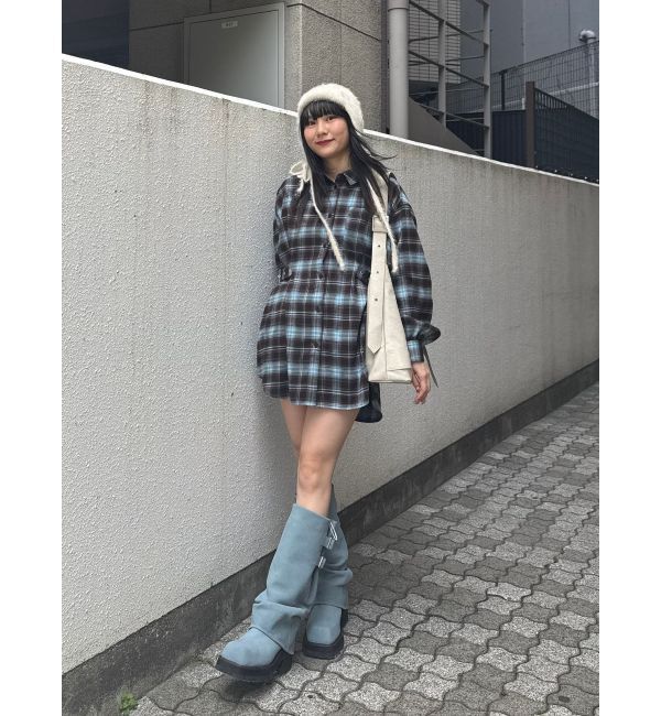 jouetie「ウエストベルトチェックシャツ」|シャツ・ブラウス|