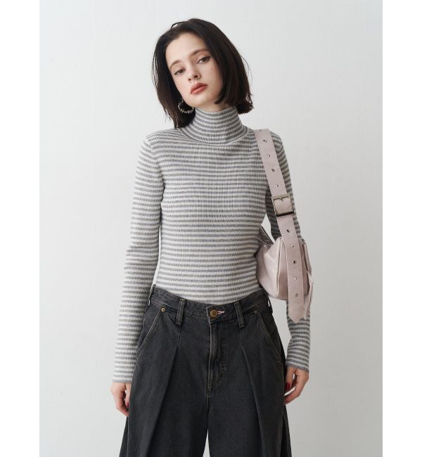 jouetie「ベーシックカラーハイネックニット」|ニット・セーター|