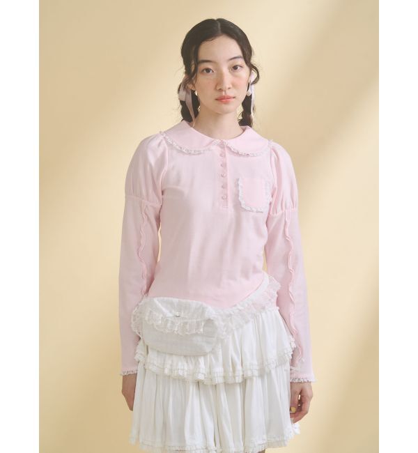 merry jenny「frilly polo tops」|ポロシャツ|