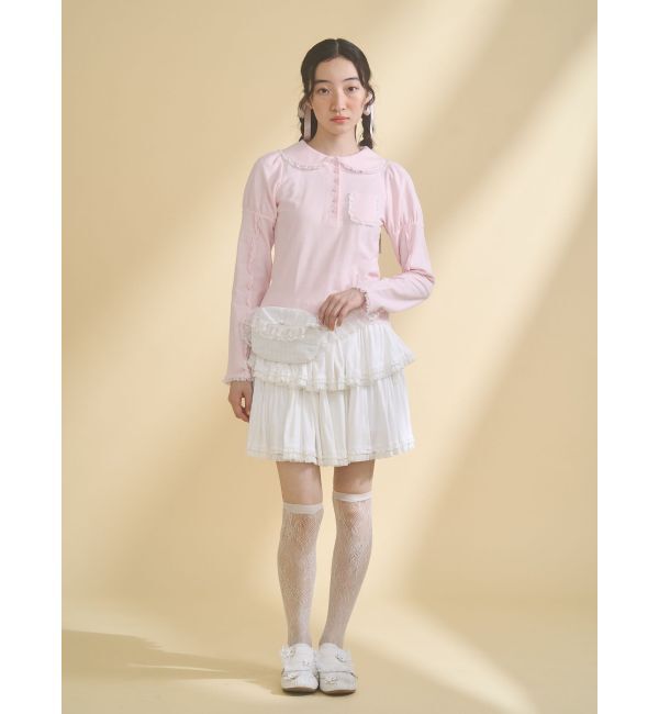 merry jenny「frilly polo tops」|ポロシャツ|