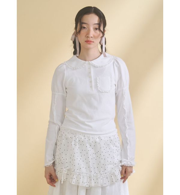 merry jenny「frilly polo tops」|ポロシャツ|