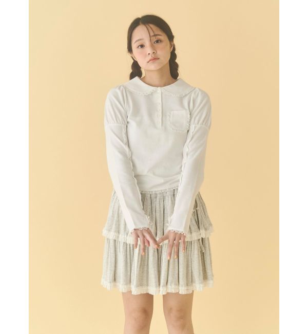 merry jenny「frilly polo tops」|ポロシャツ|