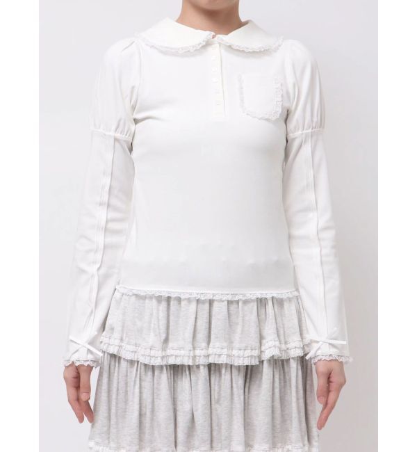 merry jenny「frilly polo tops」|ポロシャツ|